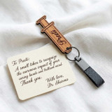 Nurse Day Gift Combo with Wooden Keychain & Card SK-2575