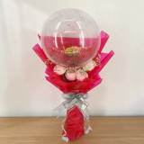 Birthday Gift Bouquet with Flowers & Bobo Balloon JNK-7050