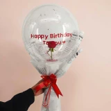 Birthday Bouquet with Rose & Bobo Balloon JNK-7053
