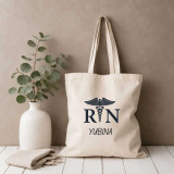 RN Personalized Name Printed Medium Tote Bag JNK-7090