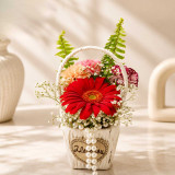 Flowers Gift Basket JNK-7098