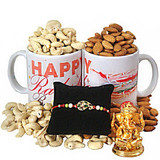 Rakhi Gift - Mug, Dry Nuts & Rakhi