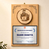 Wooden Graduation Plaque with Personalized Photo & Certificate JNK-7156