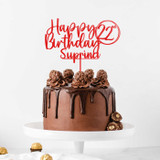 Custom Acrylic Birthday Year Cake Topper with Name SK-2755