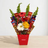 Personalized Colorful Gerberas & Premium Chocolates Gift Bag SK-2769