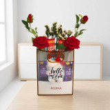 Personalized Love Gift with Hello Kitty Keychain , Artificial Roses & Chocolate SK-2796