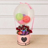 Chocolates & Roses Gift Box with Balloon JNK-7213