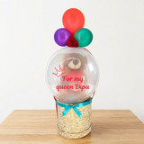 Teddy inside  Latex Balloon  Name Printed with Balloon for Her