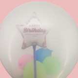 Birthday Surprise Box with Teddy, Chocolates & Name Printed Balloon JNK-7239