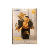 Black & Gold Balloon Bouquet Decoration Set HB-754