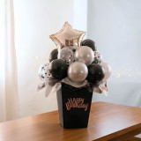 Black & Silver Balloon Bouquet Decoration Set – 31 Pcs