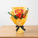 Handmade Love Theme Fuzzy Bouquet JNK-7245