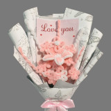 Love Fuzzy Lily Bouquet with Crown Topper JNK-7250