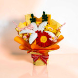 Handmade Multi-Color Fuzzy Wire Decorative Flower Bouquet JNK-7253