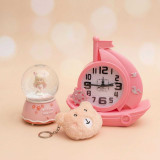 Cute Pink Angel Theme Gift Set with Keyring and Table Clock SK-2872