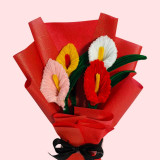 Personalized Crown Topper Bouquet with Multi Color Lilies DKG-806