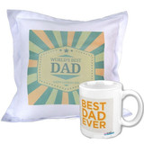 World's Best Dad Printed Cushion and Coffee Mug