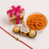 Dry Fruits & Sweet Rakhi Delight Gift Set DKG-816