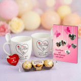 Personalised Romantic Couple Gift Hamper With Keyring & Greetng Card SK-2880