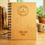 Custom Wooden Diary with Anniversary Year & Company Logo SK-2894