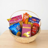 Premium Wellness Gift Basket with Tea & Snacks SK-2961