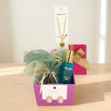 Premium Beauty Gift Box with Perfume, Jewelry & Hair Clip JNK-7279