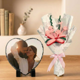 Fuzzy Lily & Custom Photo Rock Frame DKG-859