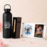 Personalized Father’s Day Luxury Gift Set with Clock Frame & Pen SK-2978