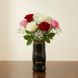 Believe in Yourself Personalized Vase With Colorful Roses