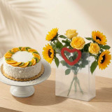 Yellow Flower & Fruit Cake Gift Set DKG-890