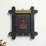 Personalized Buddha Design Wooden Key Holder with Custom Message JNK-7306