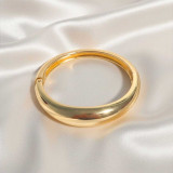 Elegant Soulmate Dome Golden Bangle SK-3035