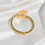 Personalized Initial & Date Teardrop Bangles SK-3036
