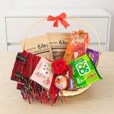 Snacks with Accessories Gift Basket for Her