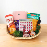 Shrawan Gift Basket with Snacks, Accessories & Shawl