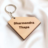 Personalized Premium Wooden Super Dad Key Holder
