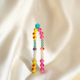 Colorful Heart Beaded Phone Charm-Color May Vary MKH-23