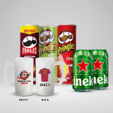 Personalized Sports Fan Gift Set with Beer, Snacks & Custom Mug