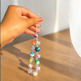 Cute Multicolor Beaded Mobile Charm Strap- Color May Vary MKH-21