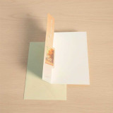 Elegant Floral Card with Handwritten Greeting & Envelope GC-5738