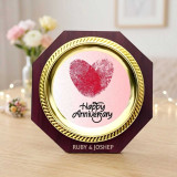 Wooden Anniversary Plaque with Personalized Couple Names JNK-7330