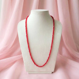 Traditional  Red Crystal Necklace Pote-123