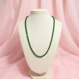 Handcrafted Green Crystal Necklace