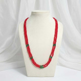 Double-Layer Red & Green Crystal Pote Pote-122