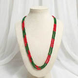 Classic Red & Green Crystal Mala Pote-121