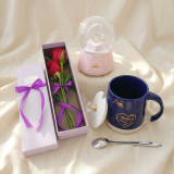 Red Roses, Ring Design Music Box & Mug Gift Set DKG-965