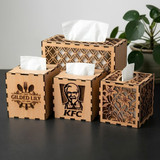 Customizable Wooden Tissue Box