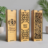 Custom Design Wooden Wine Holder Gift Box