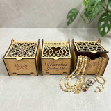 Wooden Jewelry Box with Laser Cut Lid & Engraving Option DKG-994