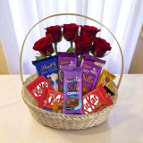 Chocolates & Roses Gift Basket